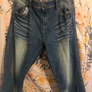 Vintage vanilla star capris size 12 mixed denim